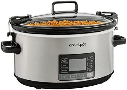 Crock-Pot 7 Quart Portable Programmable Slow Cooker with Timer Maple