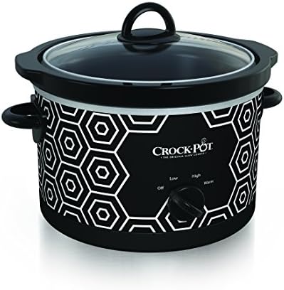 Crock-Pot 4.5 Quart Portable Slow Cooker – Black & White Grove