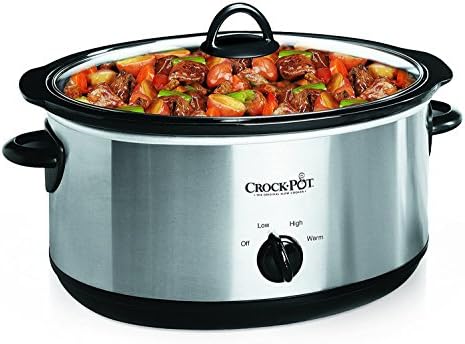 Crock-Pot 7 Quart Oval Manual Slow Cooker – Stainless Steel Field